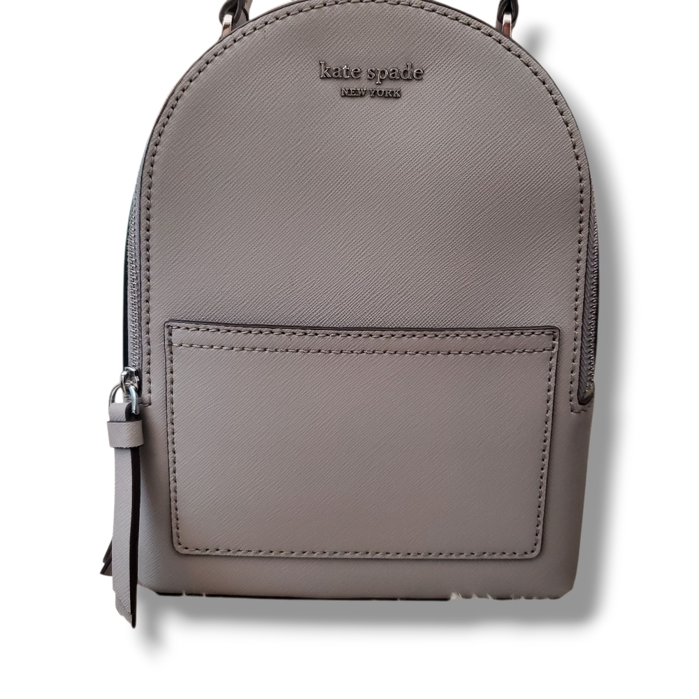KATE SPADE New York Cameron Mini Convertible Backpack Sling Crossbody SOFT TAUPE - Picture 8 of 17